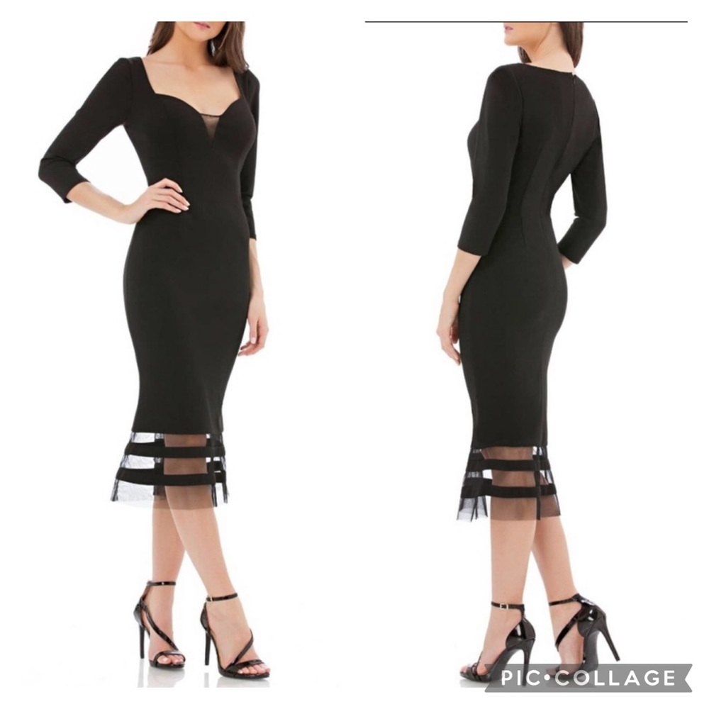 Js Collections midi 3/4 sleeves cocktail dress